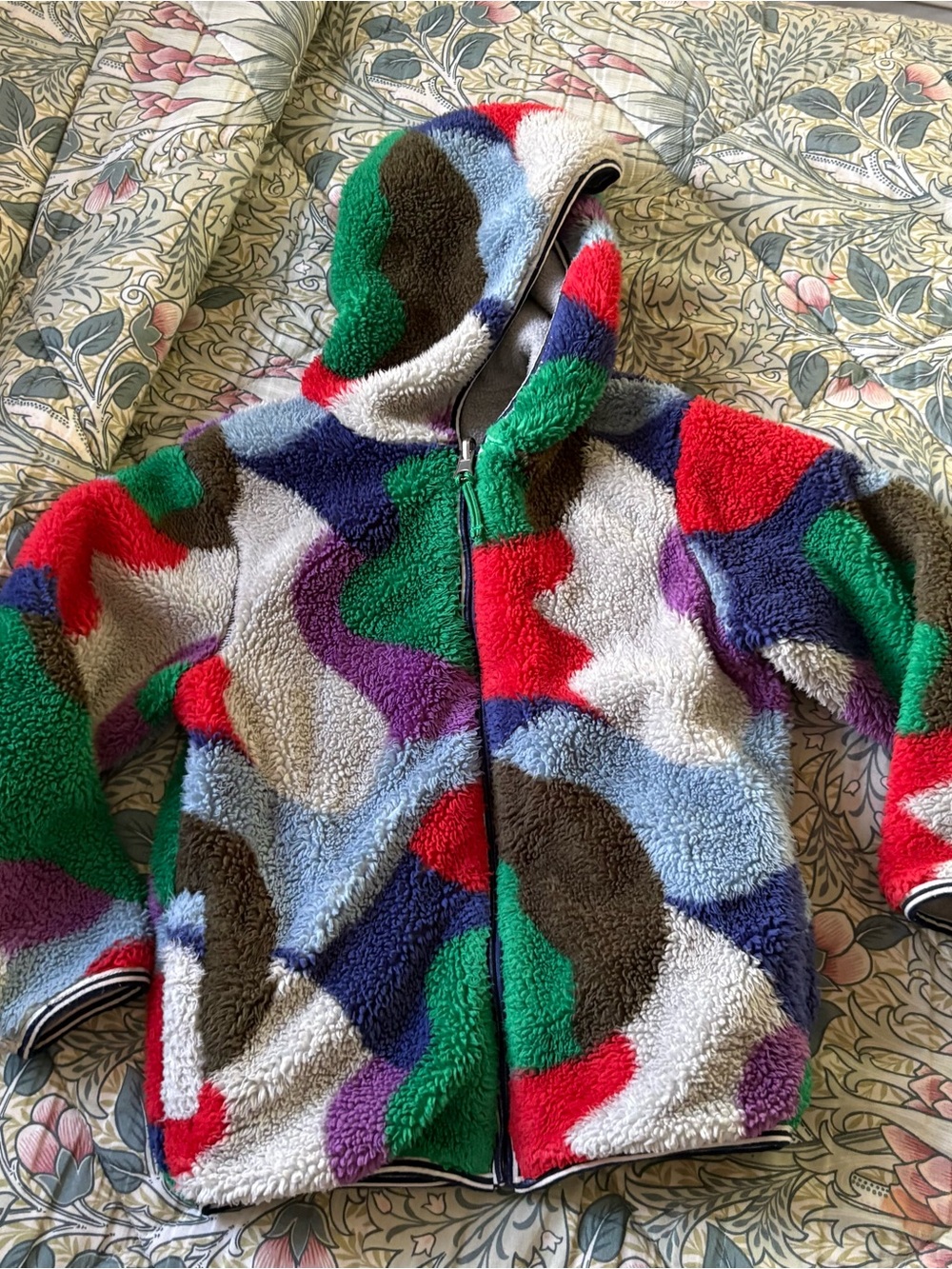 Boden Kids Fuzzy Hooded Jacket